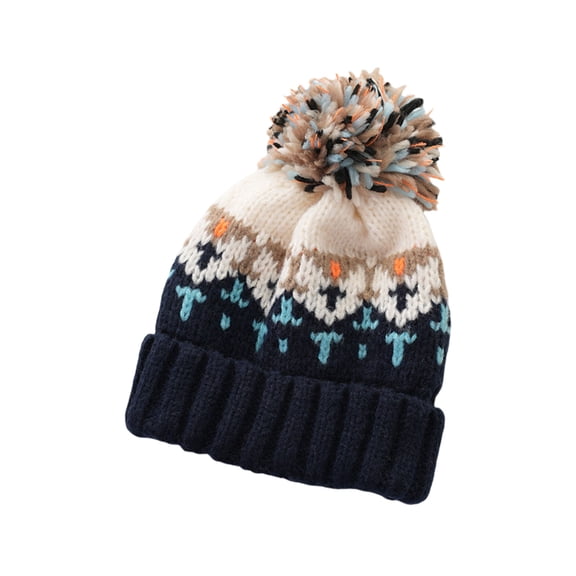 Lovely Pompoms Winter Hat Thick Warm Knitted Pullover Hat for Comfortable and Warmth Teens Women Headwear All Matching