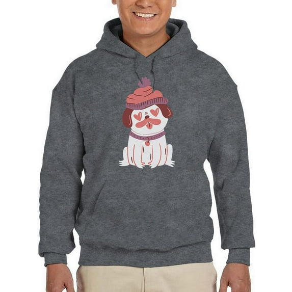Lovely Pug Hoodie Men -Smartprints Designs, Male Small