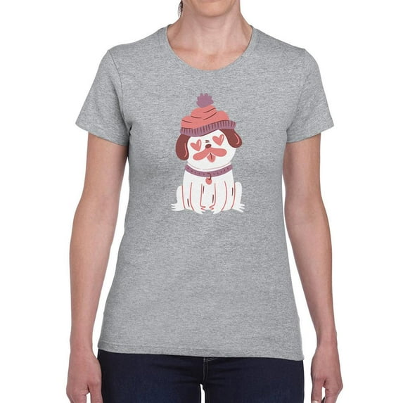 Lovely Pug T-Shirt Women -Smartprints Designs, Female 4X-Large