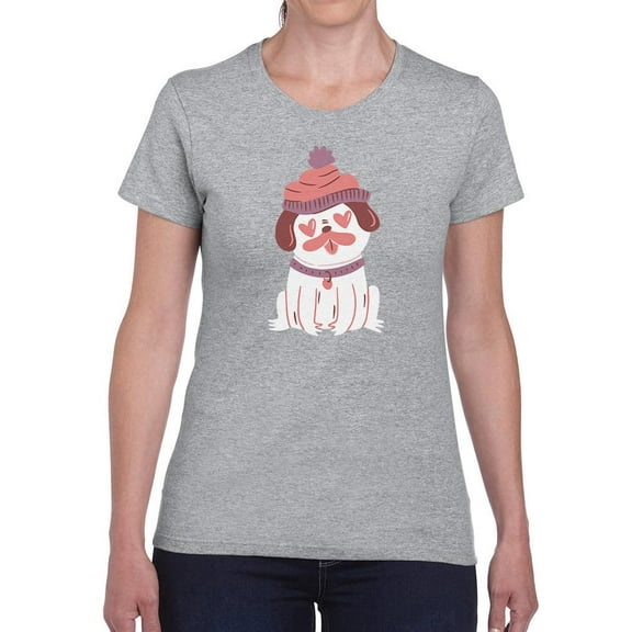 Lovely Pug T-Shirt Women -Smartprints Designs, Female Medium