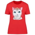 thumbnail image 1 of Lovely Queen Watercolor Kitten T-Shirt Women -Image by Shutterstock, Female Medium, 1 of 2