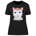 thumbnail image 1 of Lovely Queen Watercolor Kitten T-Shirt Women -Image by Shutterstock, Female XX-Large, 1 of 2