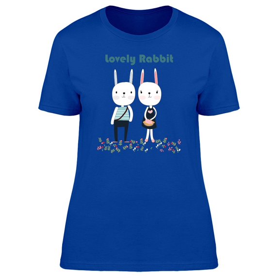 Lovely Rabbit Doodles Tee Women's -Image by Shutterstock