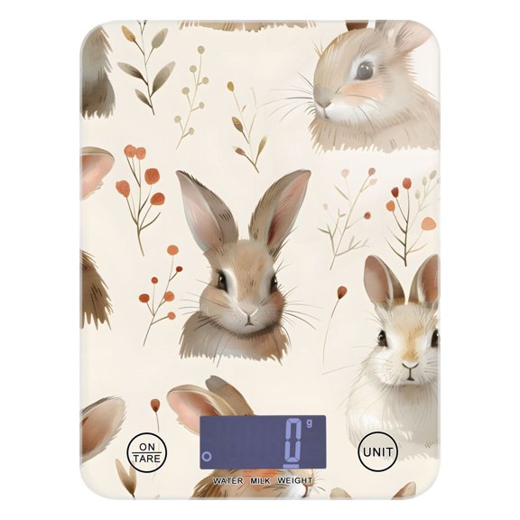 Lovely Rabbit Food Scale Digital Kitchen Scale Waterproof Grams Ounces lbs for Weight Loss