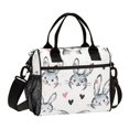 thumbnail image 1 of Lovely Rabbit Head and Heart Lunch Bag Insulated Lunch Box Leakproof Reusable Cooler Tote Adjustable Shoulder Strap for Men Women 12L, 1 of 6