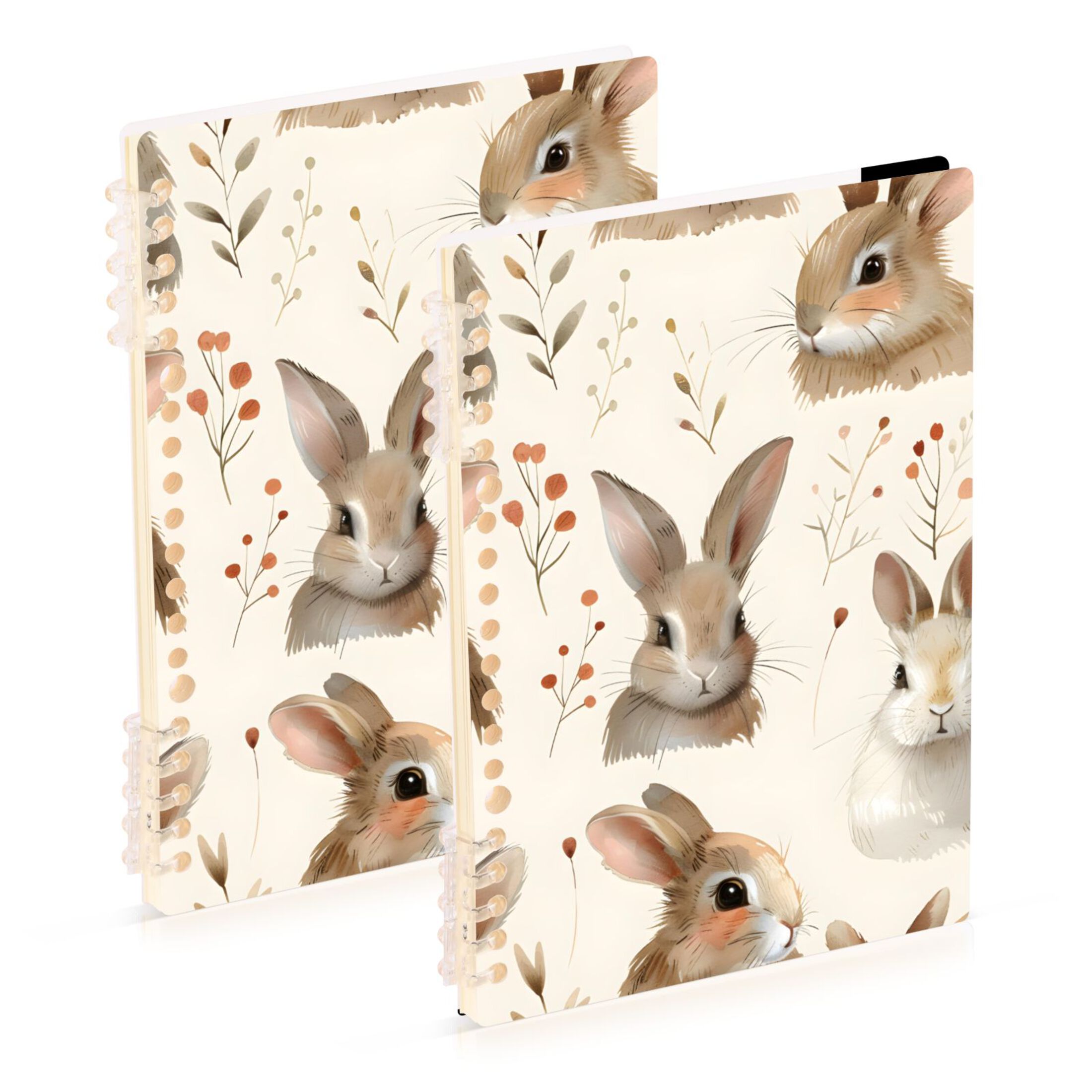 Lovely Rabbit Ring Binder Notebook Journey Note Diary College Ruled ...