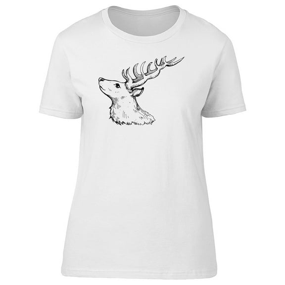Lovely Reindeer Sketch T-Shirt Men -Image by Shutterstock, Male 4X-Large
