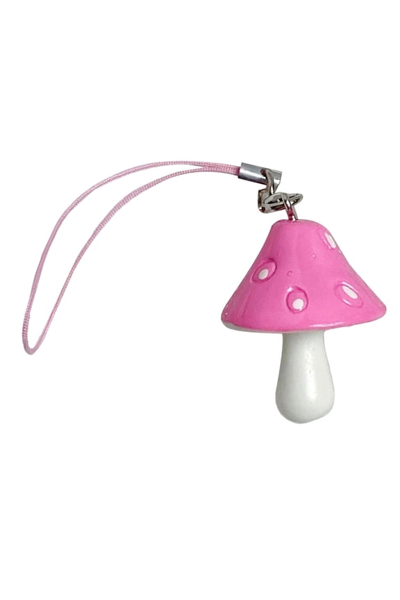 Lovely Resin Mushroom Charm Keyring For Keys Bags Lightweight Compact Design Ideal Gifts For Friend Family