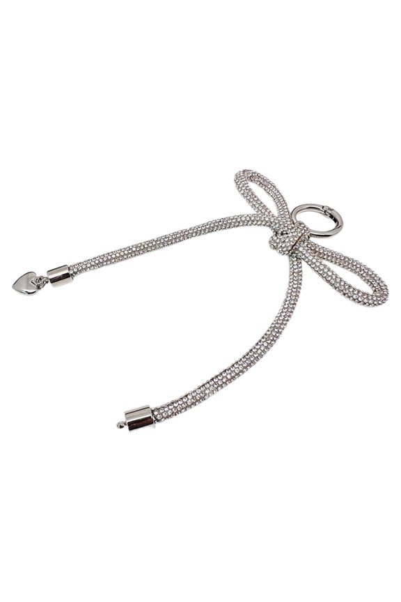 Lovely Rhineston Bowknot Hanging Ornament Pendant and Bag Accessory Trendy for Women Ladies