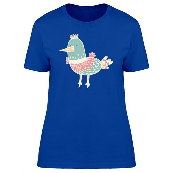 Lovely Rooster Pastel Doodle T-Shirt Women -Image by Shutterstock, Female Medium