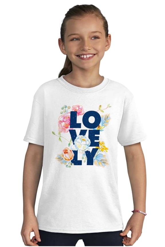 Lovely Roses Floral Cute Romantic Girls Kids T Shirt Tees Teen Brisco Brands L