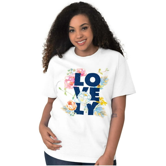 Lovely Roses Floral Cute Romantic Women's Graphic T Shirt Tees Brisco Brands X