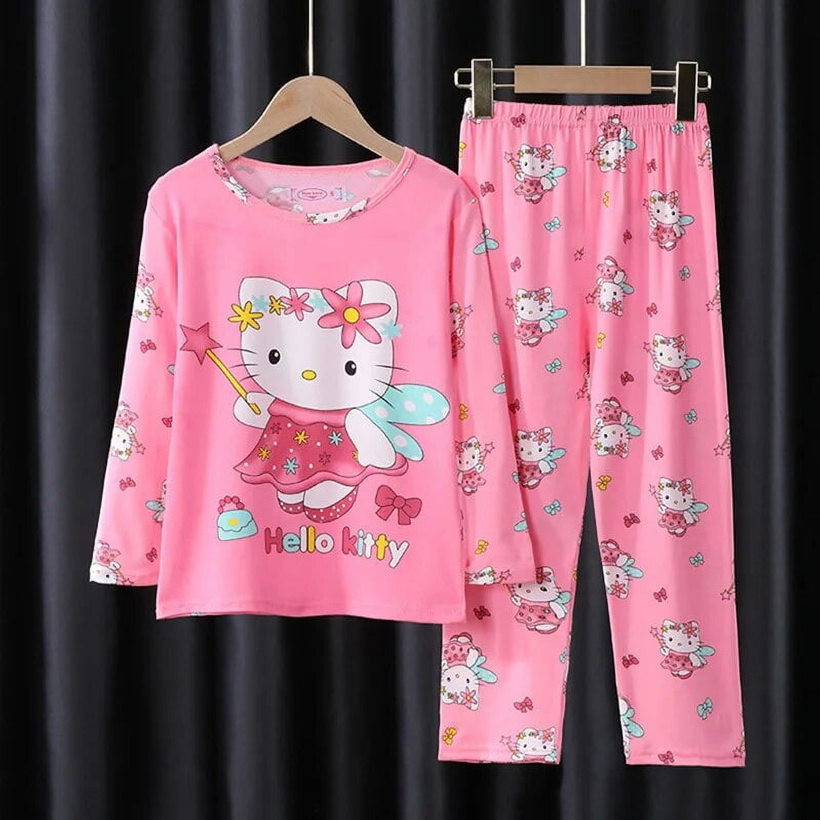 Lovely Sanrio Children Pajamas Set Kawaii Cartoon Kuromi Cinnamoroll My ...