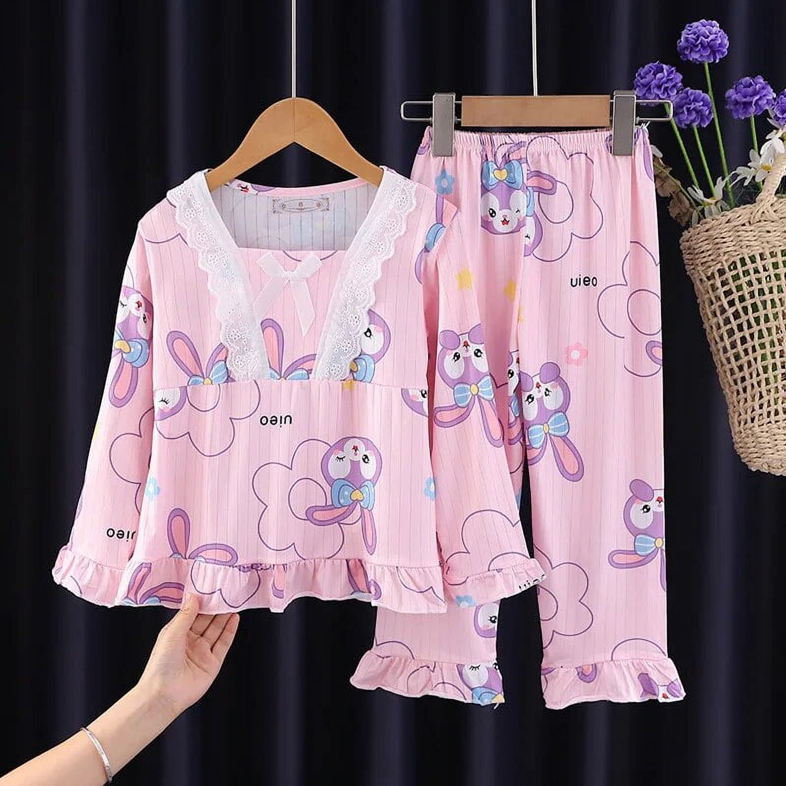 Lovely Sanrio Print Pajamas Cartoon Hello Kitty My Melody Kuromi