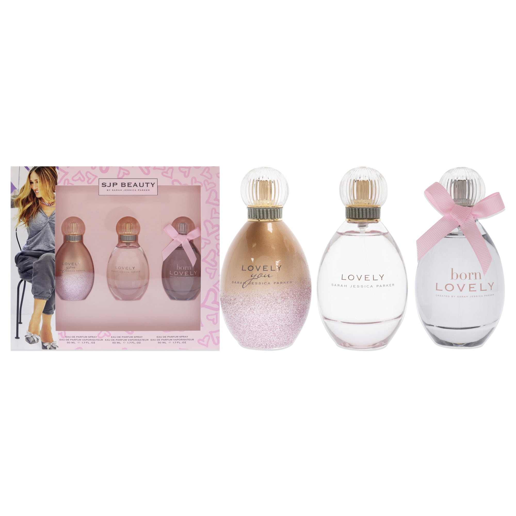 Lovely Set by Sarah Jessica Parker for Women - 3 Pc Gift Set 1.7oz Lovely EDP Spray, 1.7oz Born Lovely EDP Spray, 1.7oz Lovely You EDP Spray