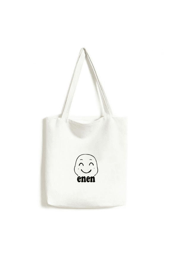 Lovely Sle Black Cute Chat Happy Tote Canvas Bag Shopping Satchel Casual Handbag