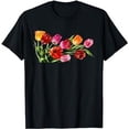 thumbnail image 1 of Lovely Spring Tulips Flower Design Tee T-Shirt, 1 of 5