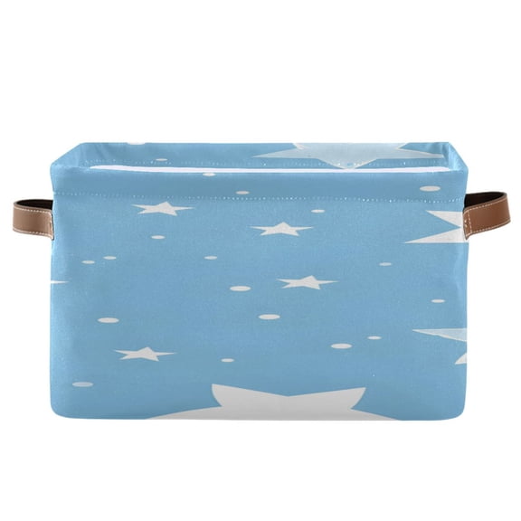 Lovely Star Pattern Square Storage Bins with Handles Collapsible Containing Box 1 Pack