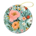 thumbnail image 1 of Lovely Summer Florals on A Light Blue Christmas Ceramic Ornament Spring Summer Floral Customized Round Ceramic Ornament Christmas Home Office Tree Decorations Gifts for Women Men On Christmas, 1 of 8