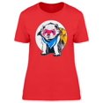 thumbnail image 1 of Lovely Superhero Ferret Sketch T-Shirt Women -Image by Shutterstock, Female Large, 1 of 2