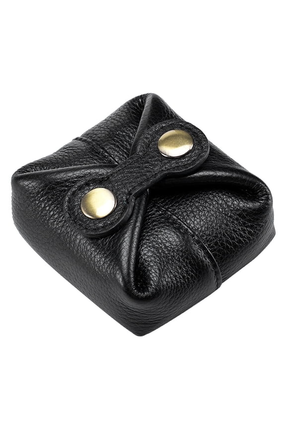 Lovely Supple Bag Square Design Coin Purse Supple Coin Storage Bag Black