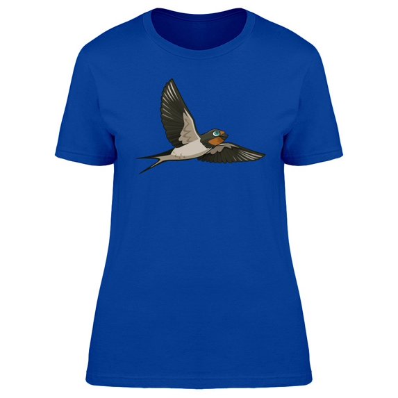 Lovely Swallow Cartoon Flying Tee Women's -Image by Shutterstock