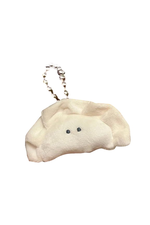 Lovely Tempura Dumplings Food Stuffed Key Chain, Doll Plush Toy Keychain, Key Holder Bag Pendant Party Favor Gift