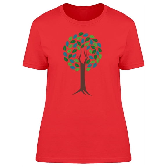 Lovely Tree, Nature Doodle T-Shirt Women -Image by Shutterstock, Female Large