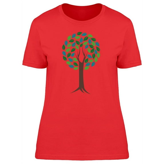 Lovely Tree, Nature Doodle T-Shirt Women -Image by Shutterstock, Female XX-Large