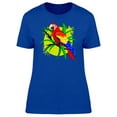 thumbnail image 1 of Lovely Tropical Ara Macaw Doodle T-Shirt Women -Image by Shutterstock, Female Large, 1 of 2