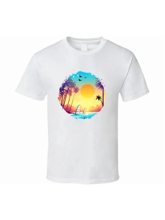 Lovely Tropical Beach Summertime Lover Uni Classic Look Suited To Relaxed Moments And Casual Events T-Shirt, Size S-5XL