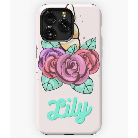 Lovely Unicorn Lily Name Personalized Magical A12247 Phone Case for iPhone 11 to 17 Pro Max