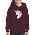 thumbnail image 1 of Lovely Unicorn Portrait Peaceful Hoodie Juniors -Image by Shutterstock,  x-Large, 1 of 4