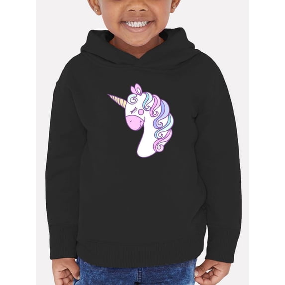 Lovely Unicorn Portrait Peaceful Hoodie Toddler -Image by Shutterstock, 4 Toddler