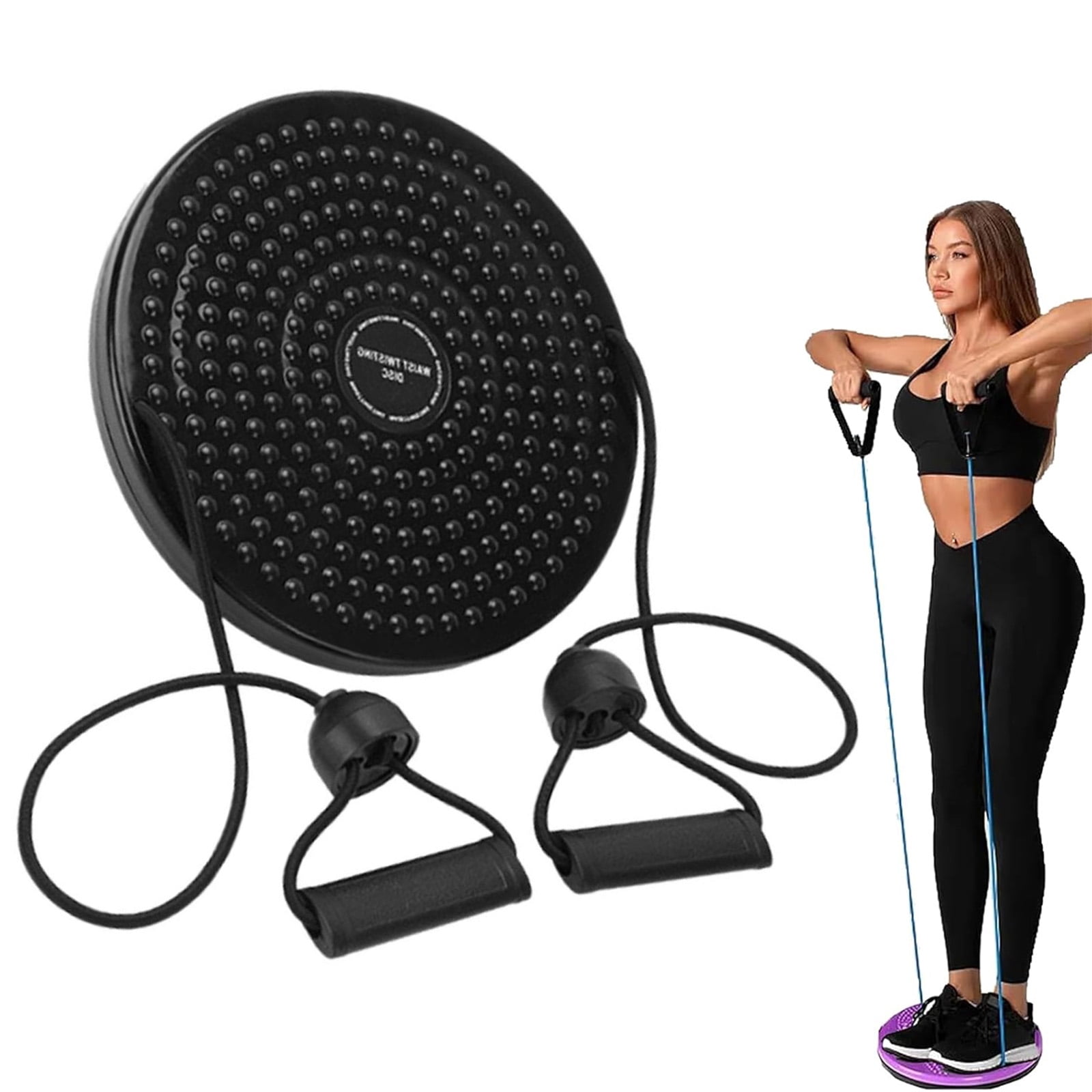 Twist Core Spinfit Sculpteur De Taille - Disque De Torsion Lombaire Avec Corde Élastique, Massage Pieds, Jusqu'à 120kg