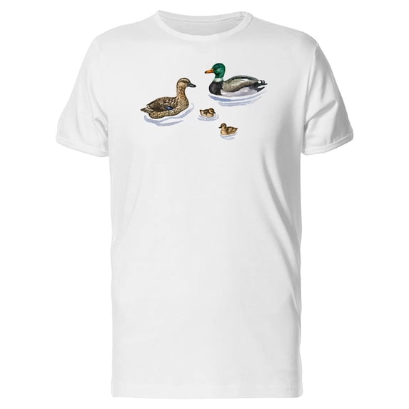 Lovely Watercolor Ducks Family Tee Men's -Image by Shutterstock