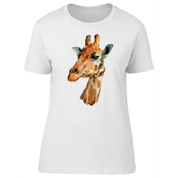 Lovely Watercolor Giraffe T-Shirt Women -Image by Shutterstock, Female Large