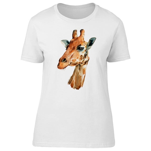 Lovely Watercolor Giraffe T-Shirt Women -Image by Shutterstock, Female Large