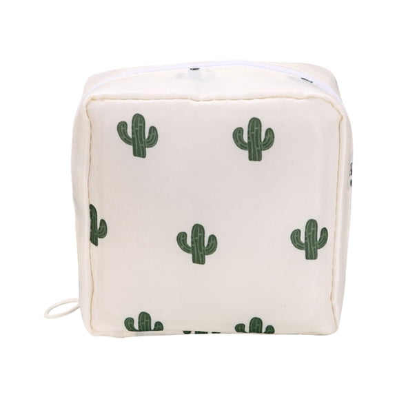 Lovely Waterproof Storage Bag For Women's Sanitary Products Discreet Zippers Closure And Sturdy Polyester Materials