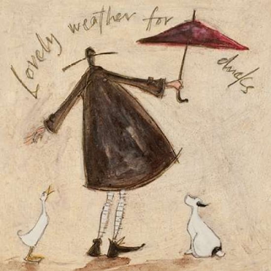 Lovely Weather For Ducks Canvas Art - Sam Toft (24 x 24)