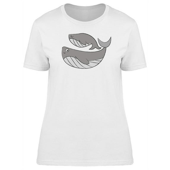 Lovely Whales Happy Mothers Day T-Shirt Women -Image by Shutterstock, Female Medium