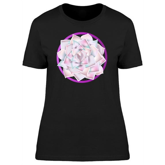 Lovely White Succulent Plant T-Shirt Women -Image by Shutterstock, Female Large
