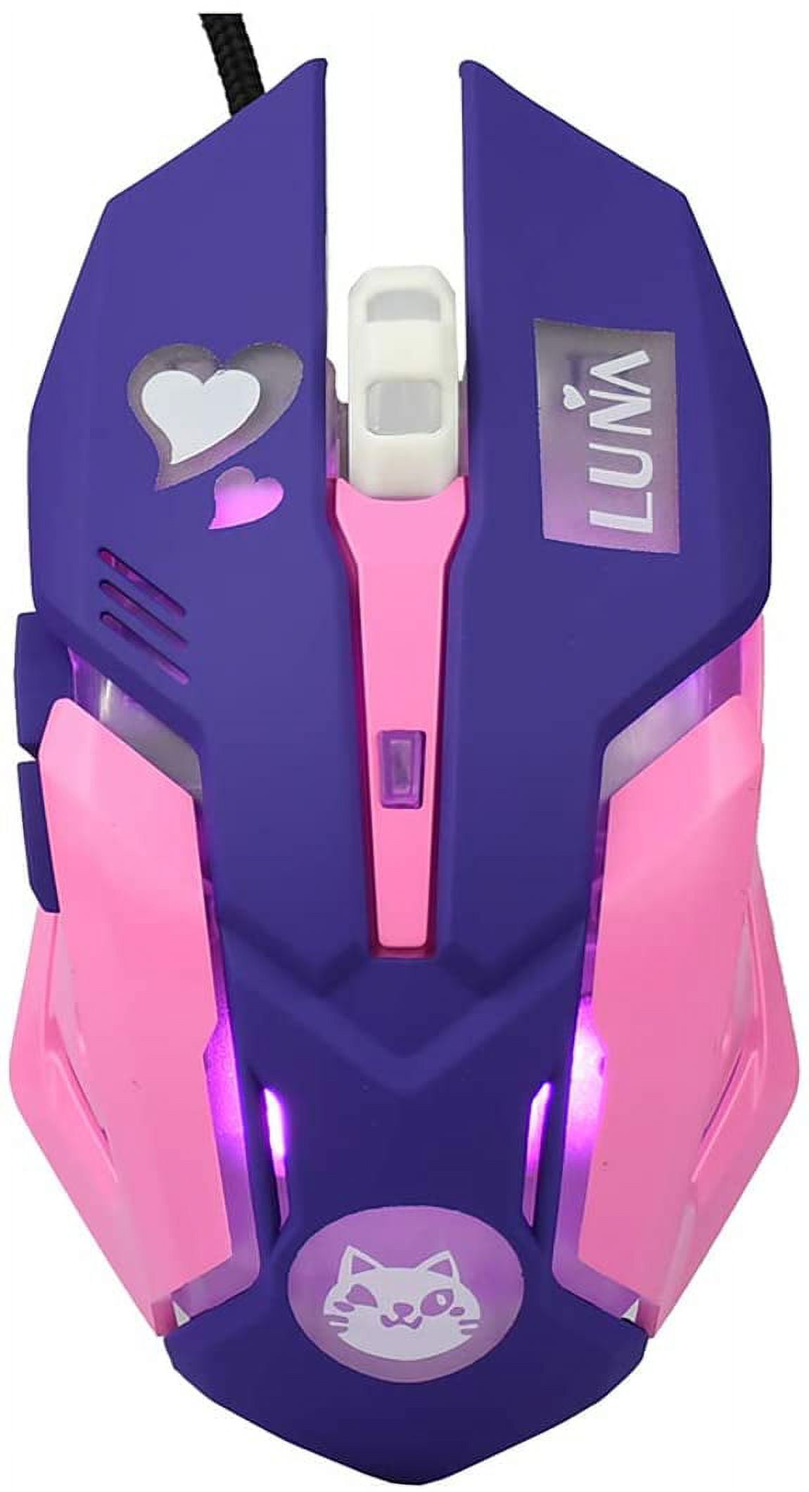 Lovely Wired USB Computer Mouse,7 Colors Backlit,Silent Buttons,3200 DPI,for MacBook,Computer PC,Laptop