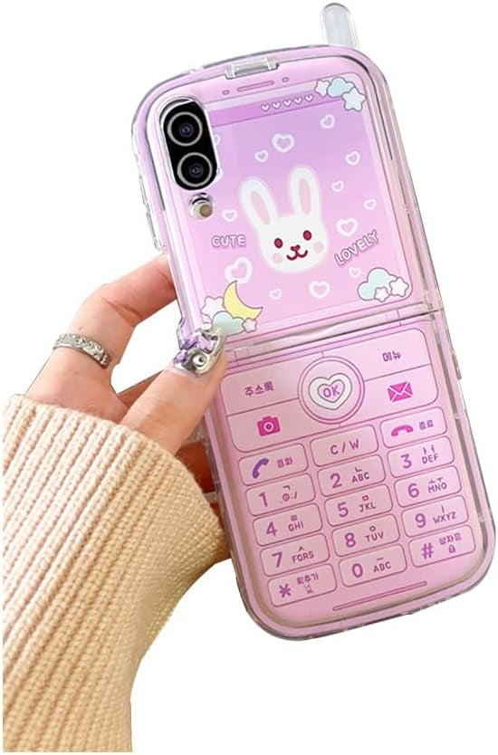 Lovely Woman Case for Galaxy Z Flip 4 with Hidden Stand, Woman