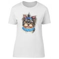 thumbnail image 1 of Lovely Yorkie Terrier Sketch T-Shirt Women -Image by Shutterstock, Female Large, 1 of 4
