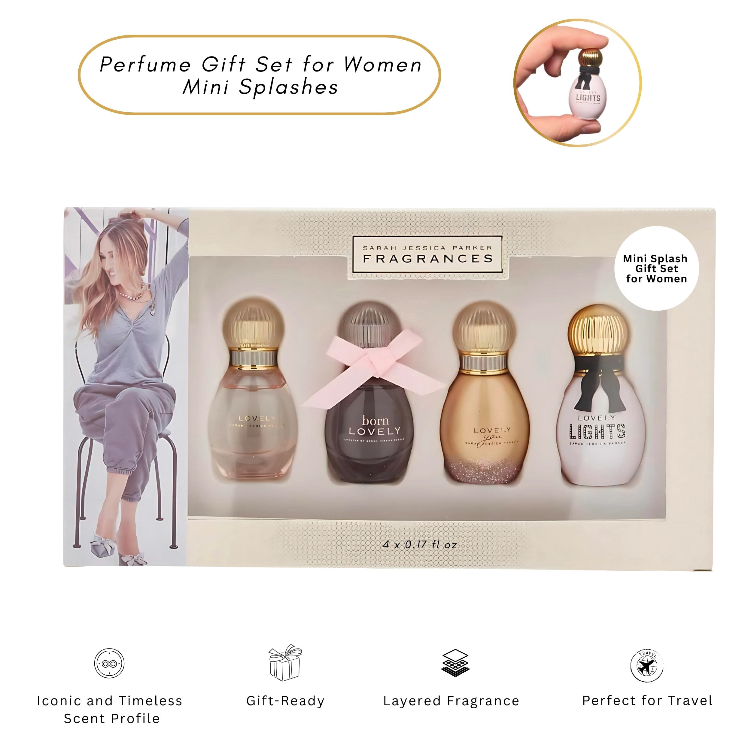 Sarah Jessica Parker Lovely Perfume Gift Set, Mini Splashes