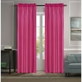 thumbnail image 1 of Lovely elegant 2pc MR2 hot pink curtain semi sheer voile with rod pocket solid color light filtering window tretament drape for any room inside outside 54" wide X 84" Long, 1 of 4