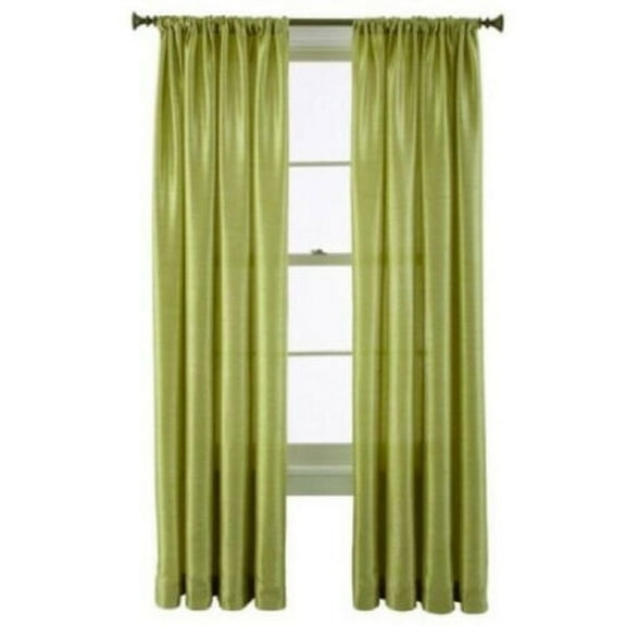 Lovely elegant 2pc MR2 lime curtain semi sheer voile with rod pocket solid color light filtering window tretament drape for any room inside outside 54" wide X 84" Long