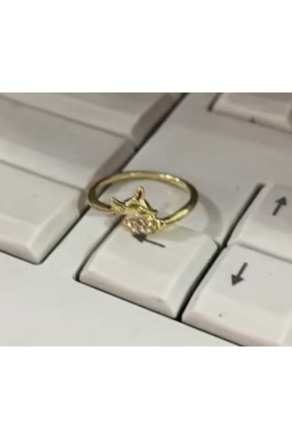 Rose Gold Fox Ring for Women Animal Ring Alloy Electroplated Ring Fashion Jewelry European Style Ring Cute Fox Jewelry