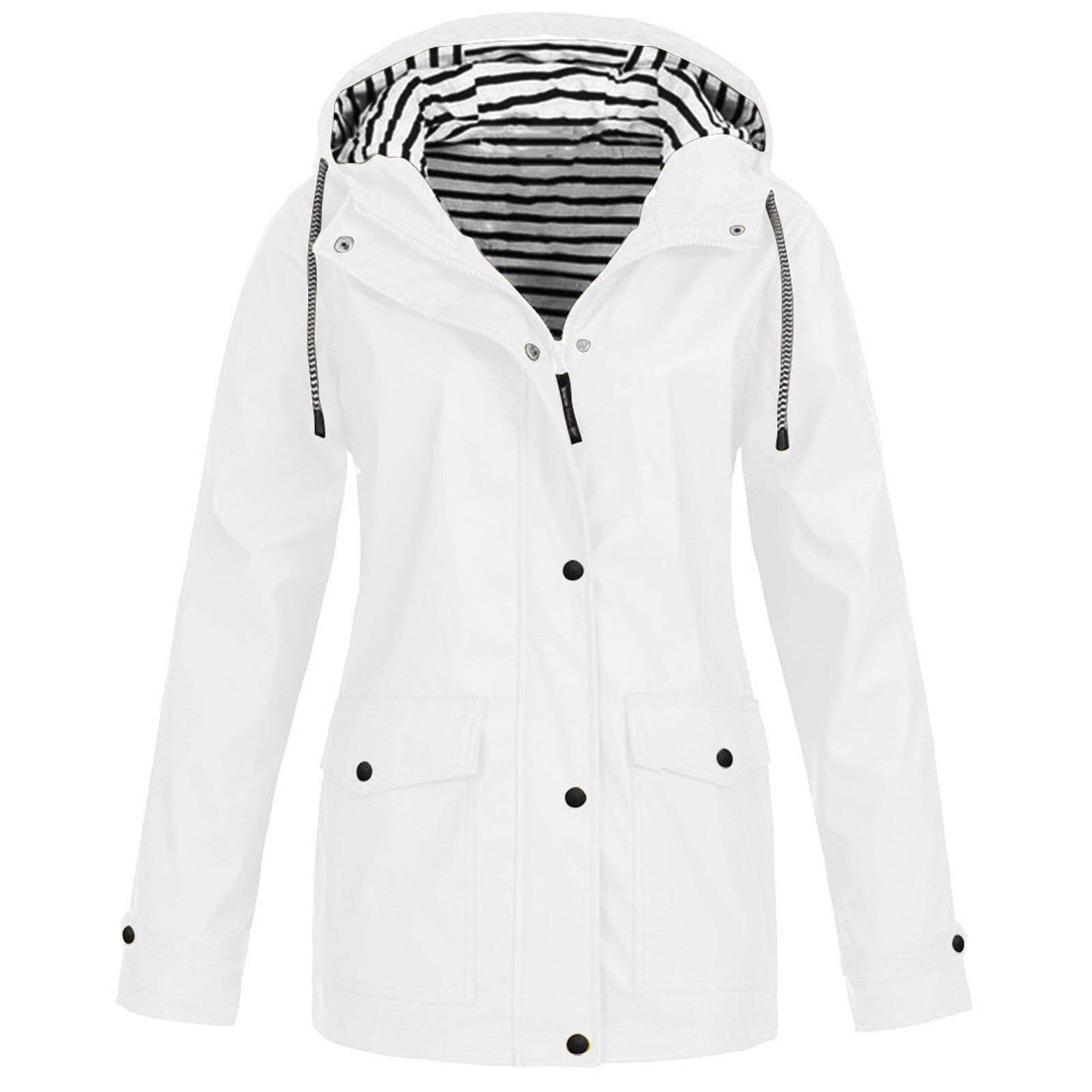 Plus size white windbreaker deals